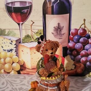 Colorful Bear Figurine with Turkey